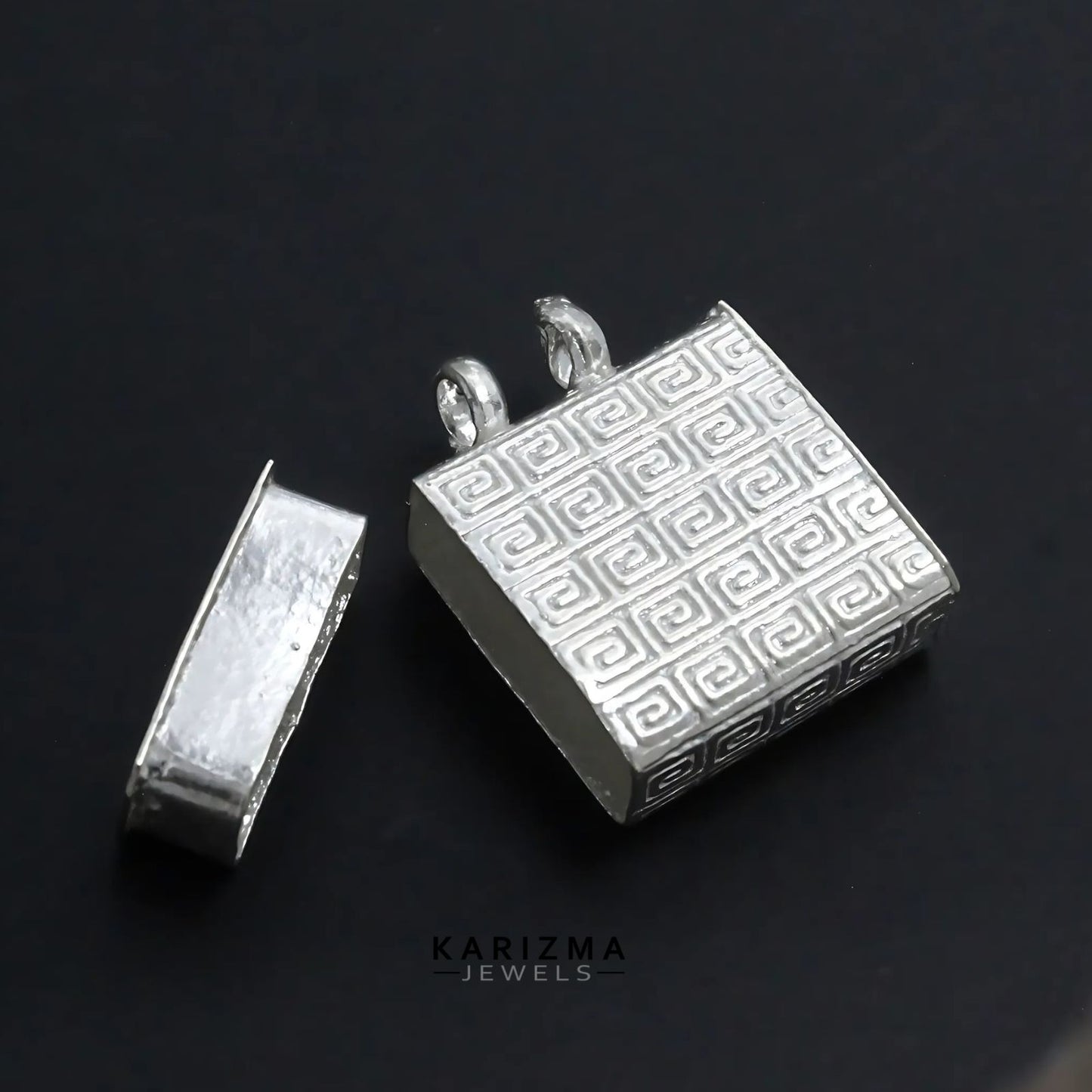 Real Sterling Silver Tabiz Pendant locket Container Open able lal kitab remedy