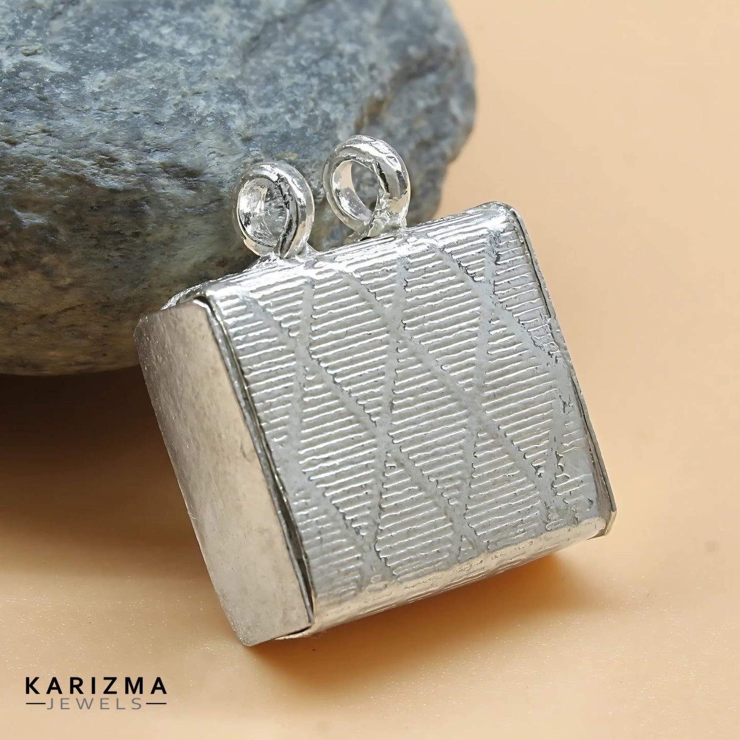 Real Sterling Silver Tabiz Pendant locket Container Open able lal kitab remedy