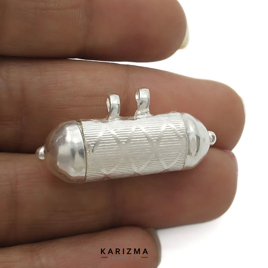 Real Sterling Silver Tabiz Pendant locket Container Open able lal kitab remedy
