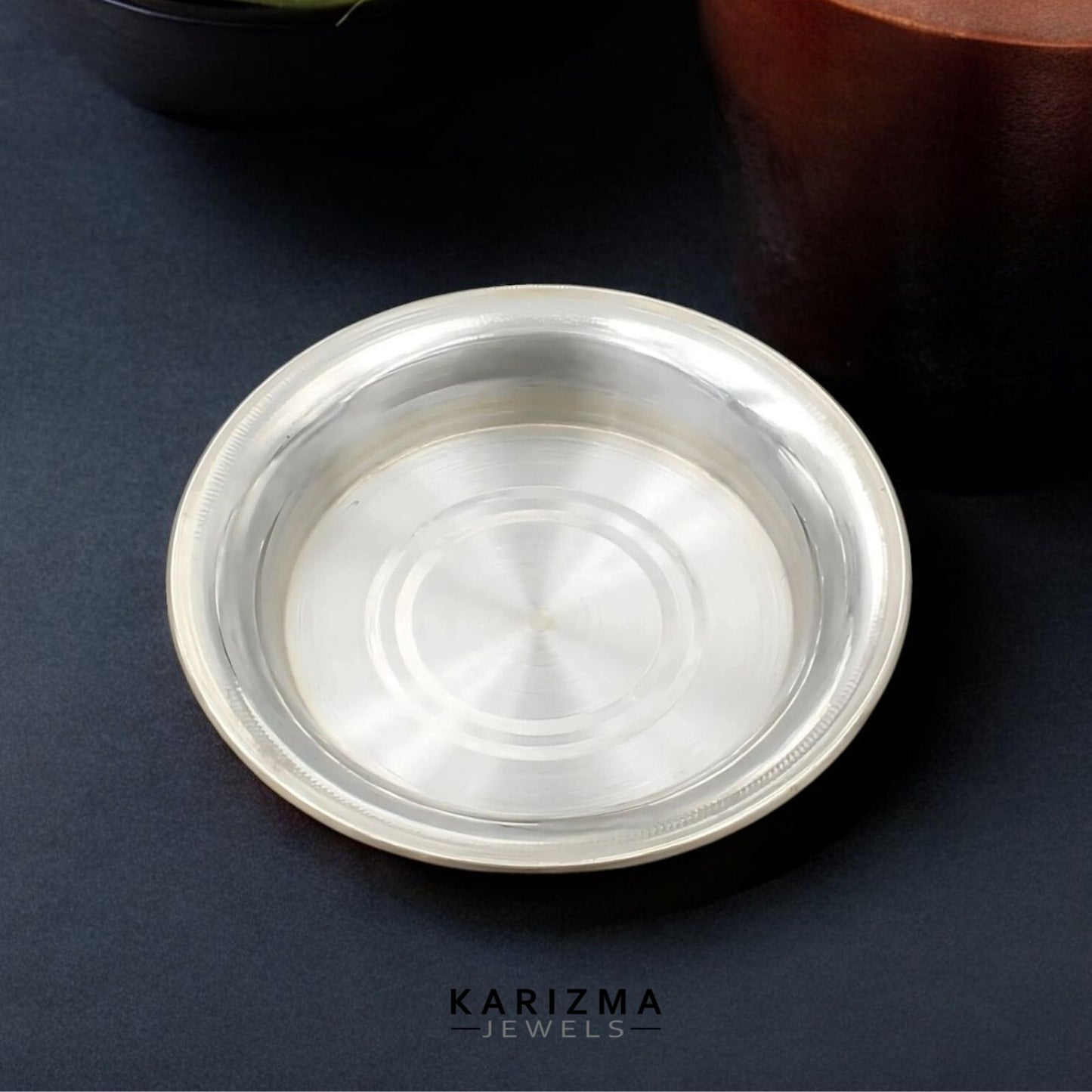 925 Real Sterling Silver small Plate Puja remedies for Daily use