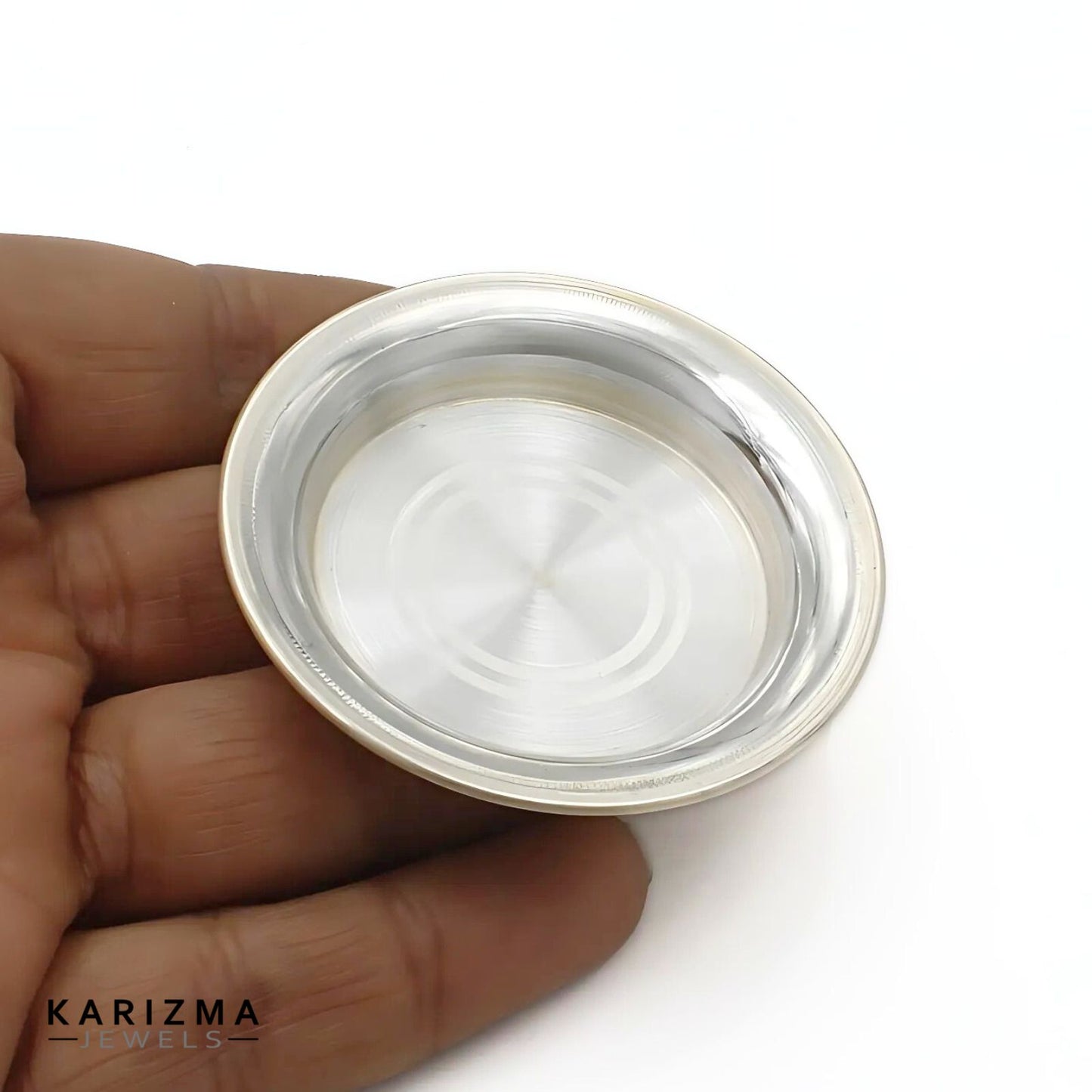 925 Real Sterling Silver small Plate Puja remedies for Daily use