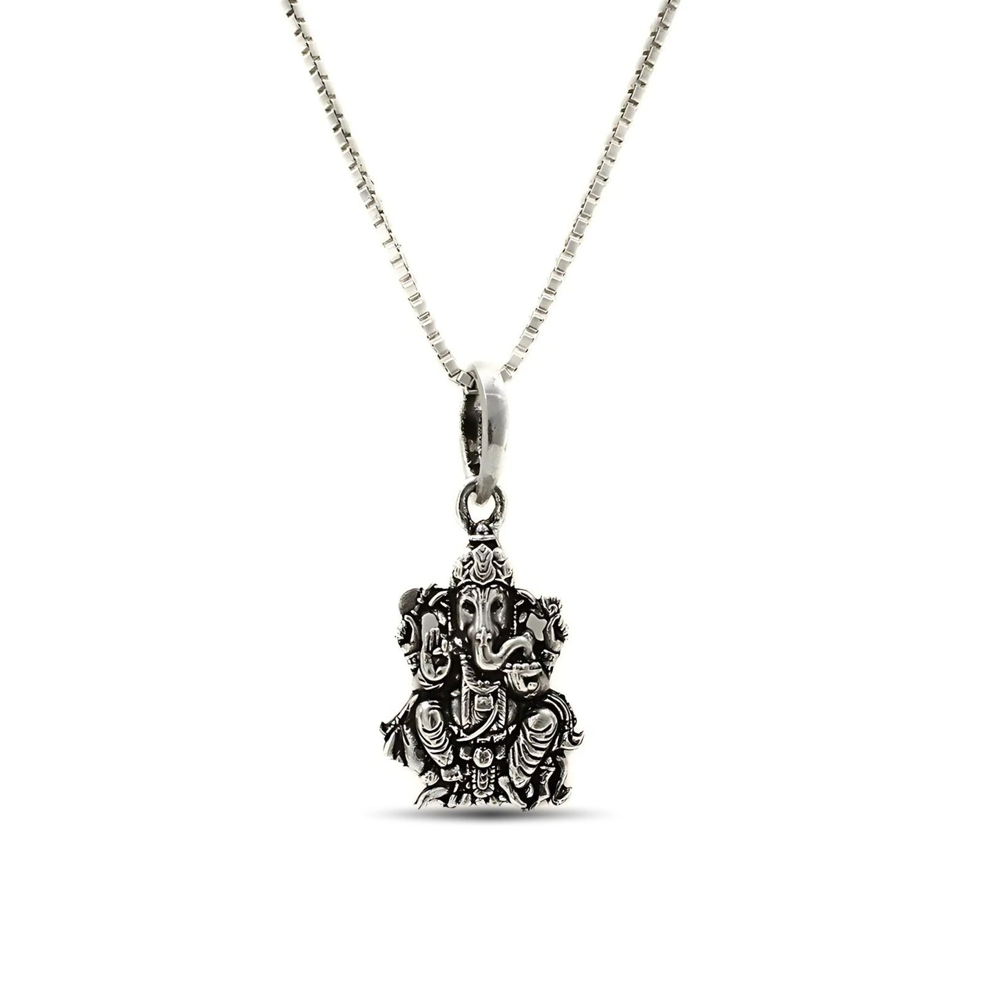 925 Real Sterling Silver Lord Ganesha Pendant