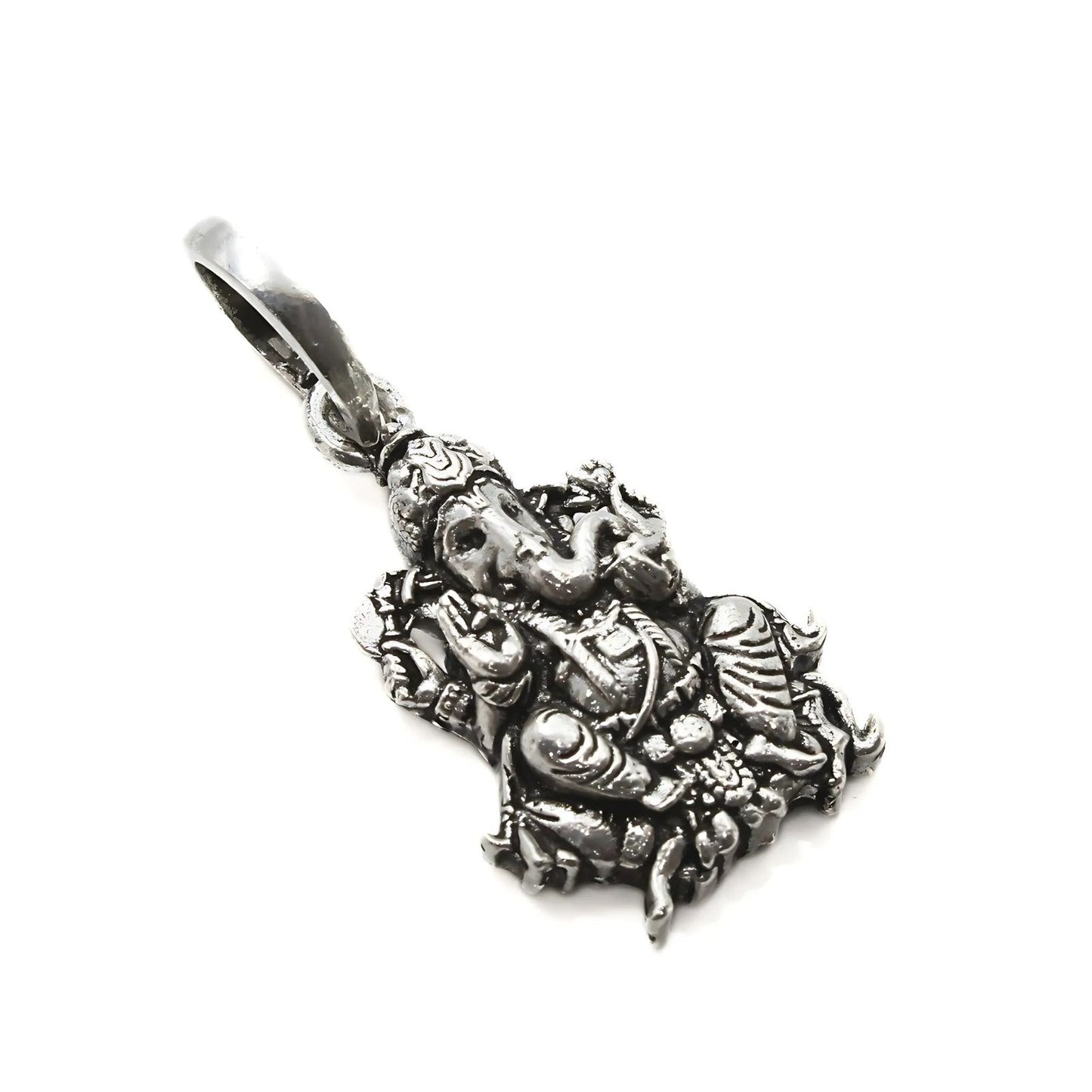 925 Real Sterling Silver Lord Ganesha Pendant