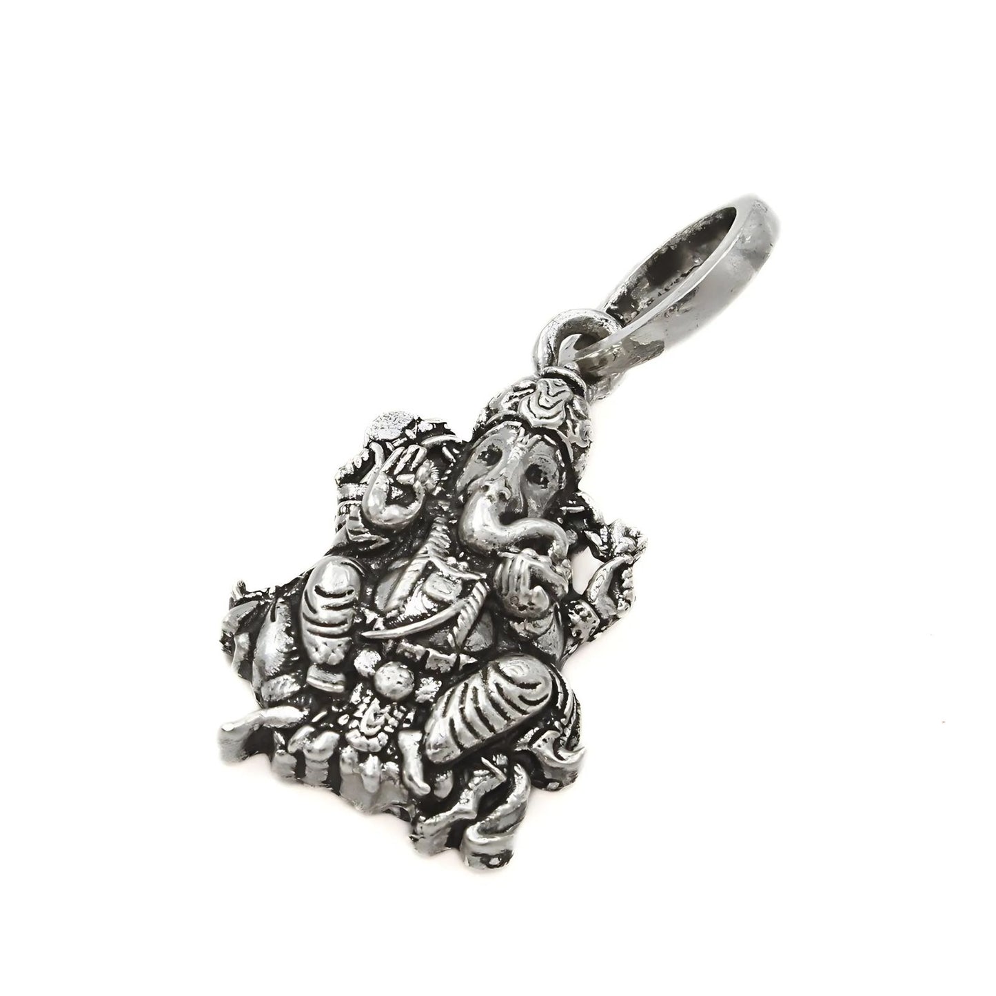 925 Real Sterling Silver Lord Ganesha Pendant