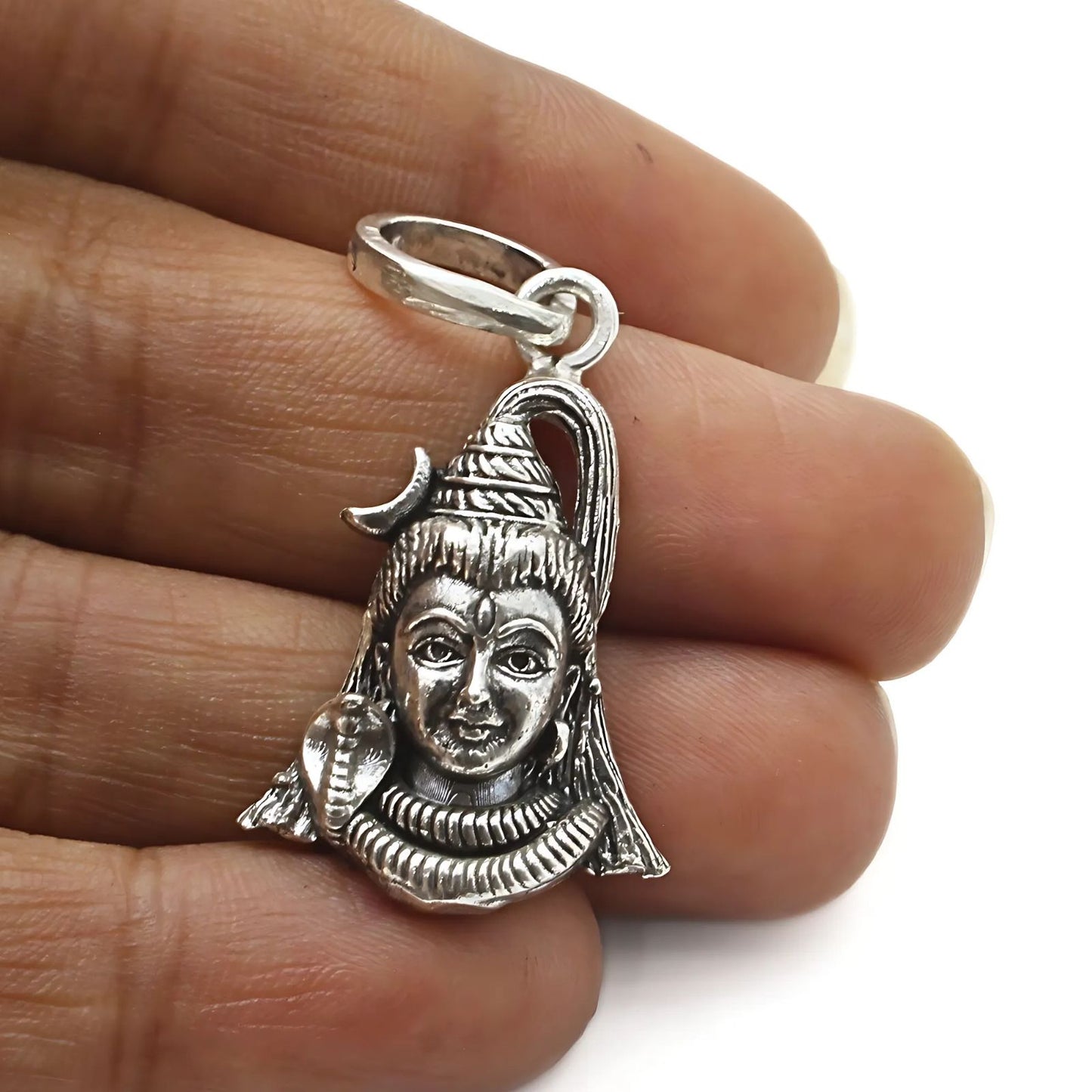 925 Real Sterling Silver Lord Shiva Pendant