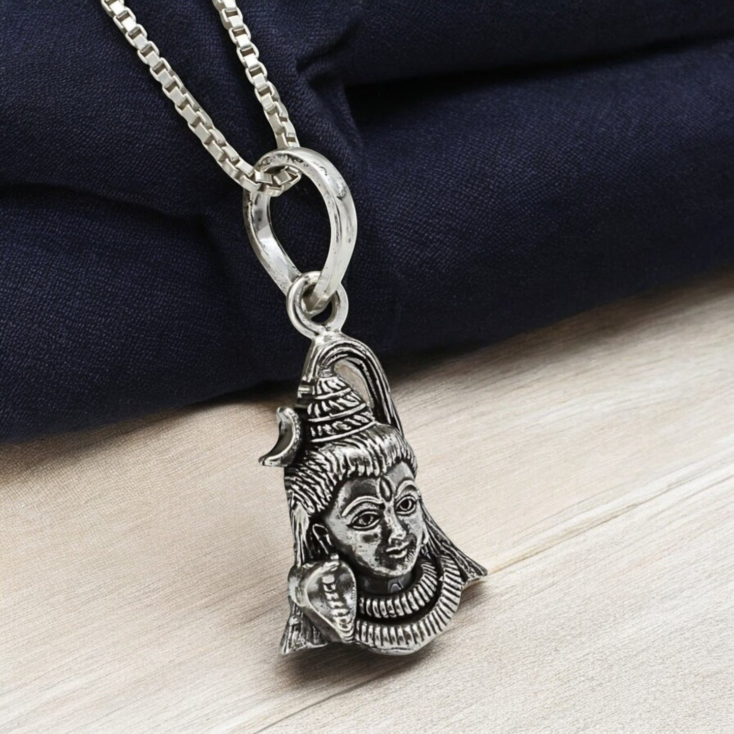 925 Real Sterling Silver Lord Shiva Pendant