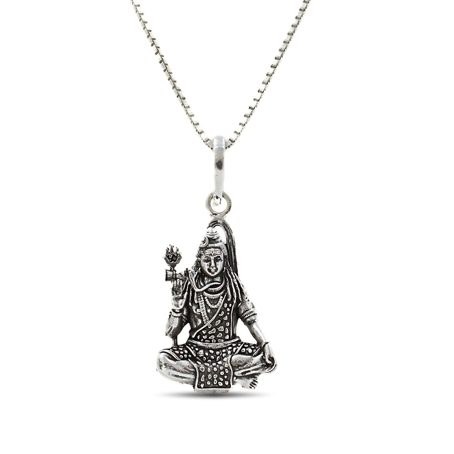 925 Real Sterling Silver Lord Shiva Pendant