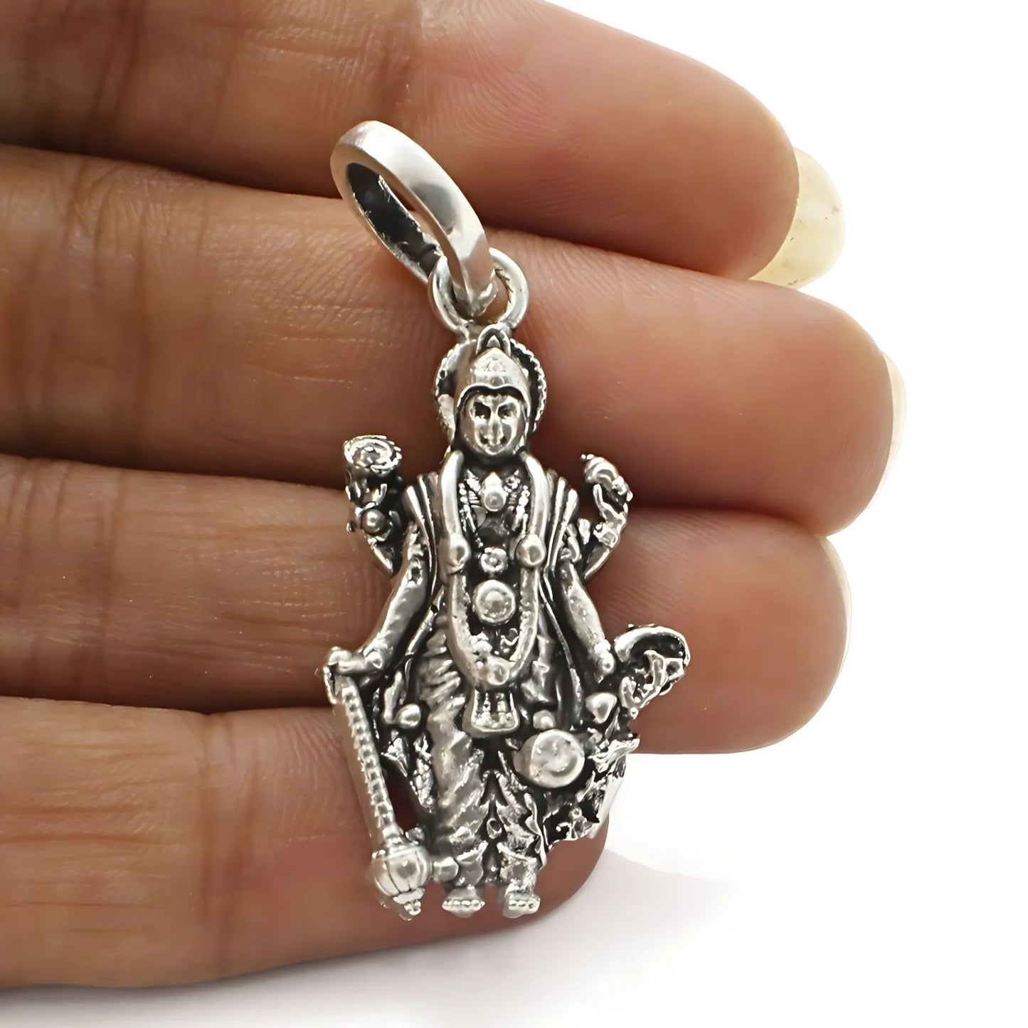 925 Real Sterling Silver Lord Vishnu Pendant