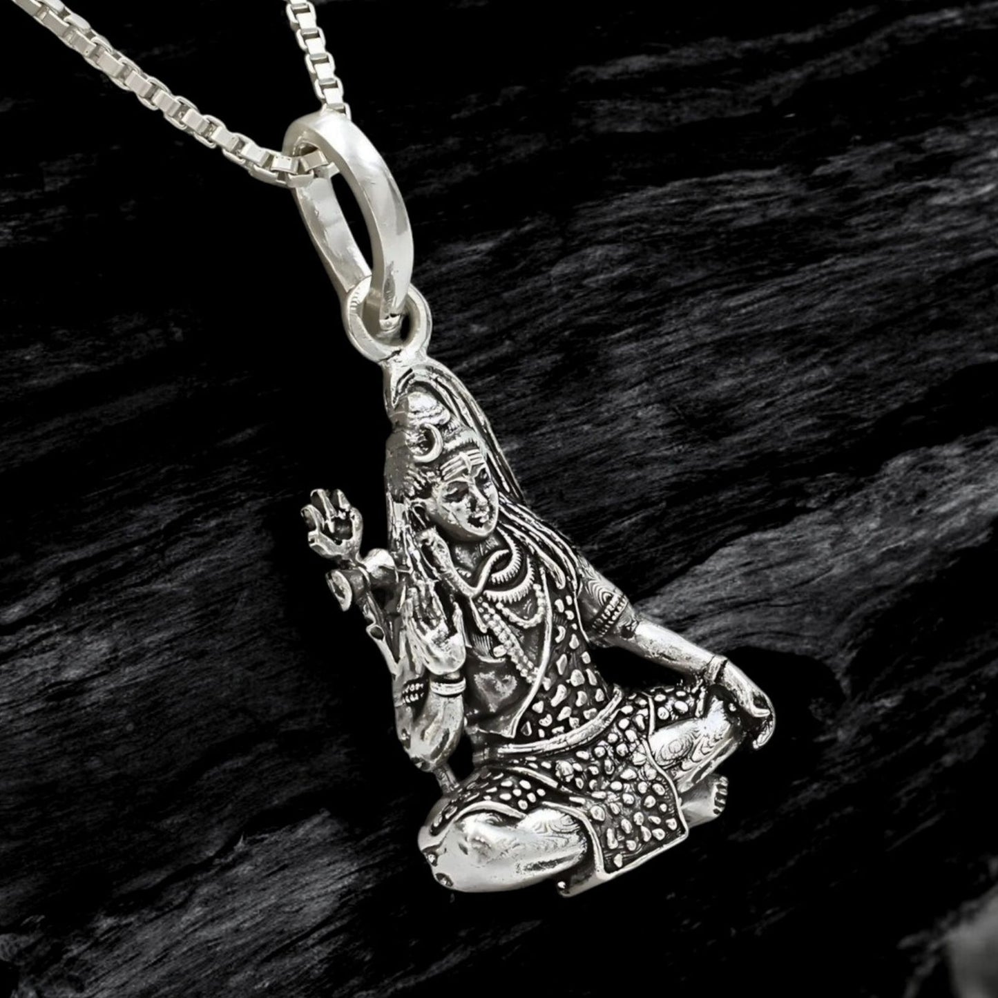925 Real Sterling Silver Lord Shiva Pendant
