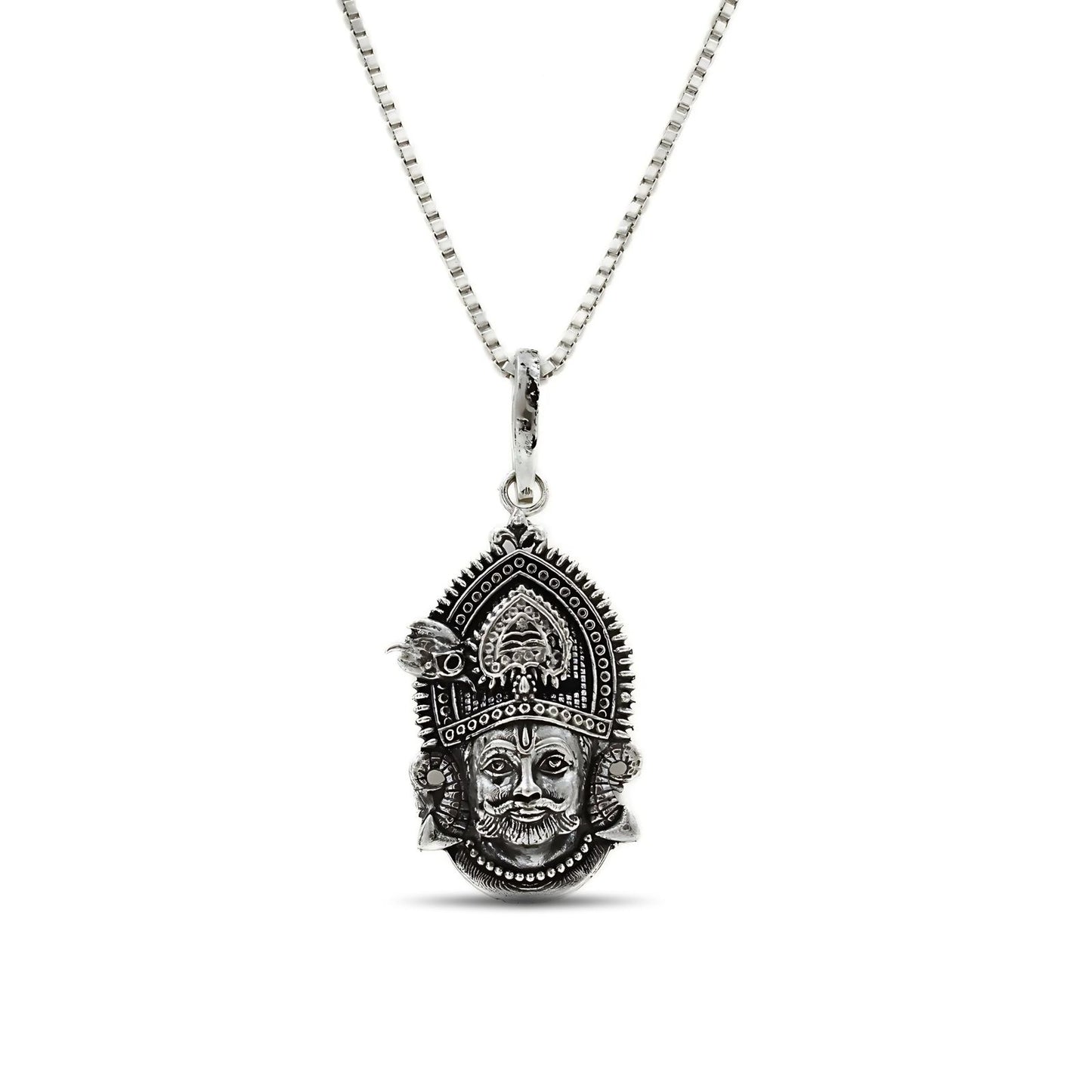 925 Real Sterling Silver Khatu Shyam Pendant