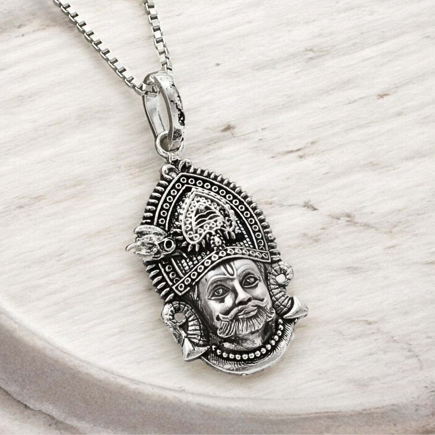 925 Real Sterling Silver Khatu Shyam Pendant