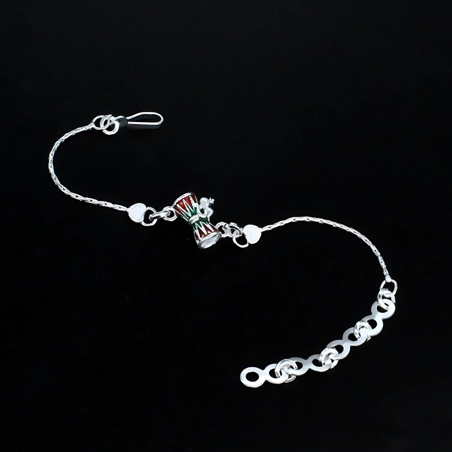 Real Silver Bracelet gifting Om Rakhi 6"