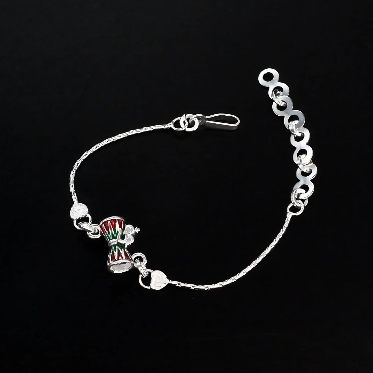 Real Silver Bracelet gifting Om Rakhi 6"
