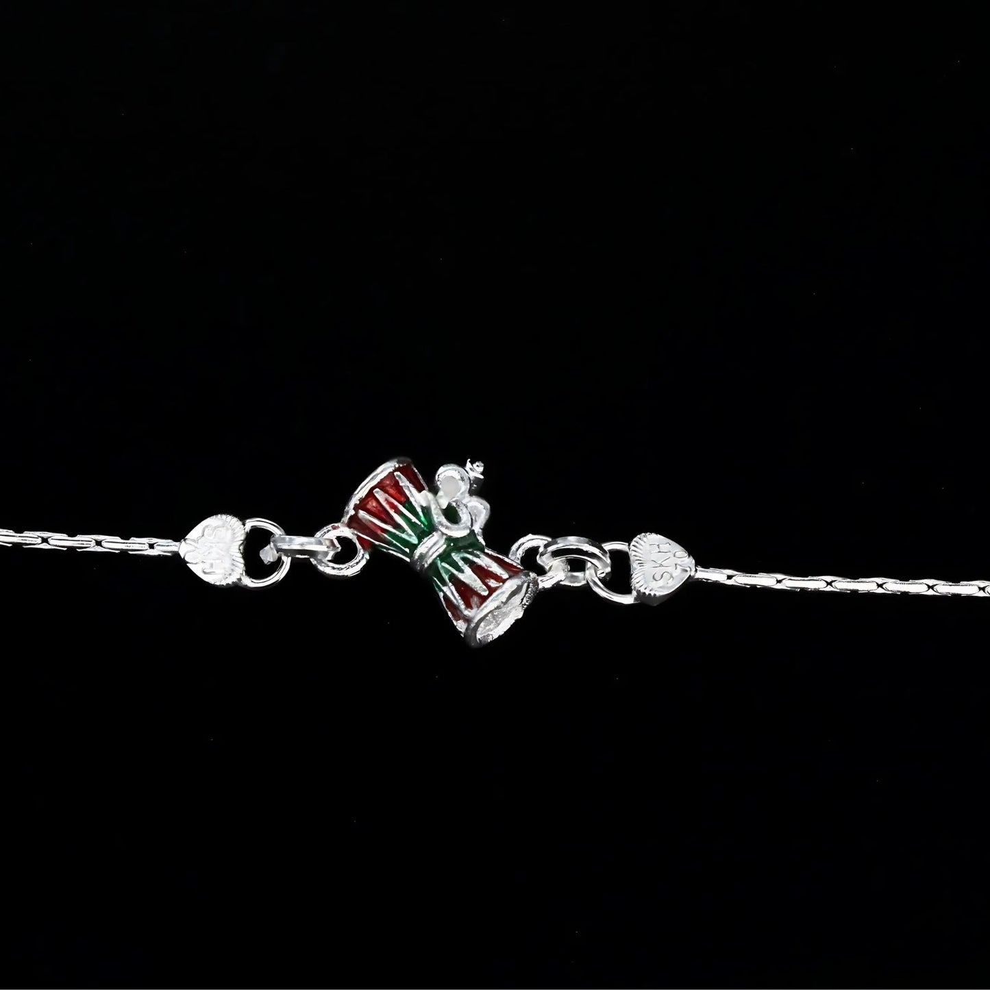 Real Silver Bracelet gifting Om Rakhi 6"