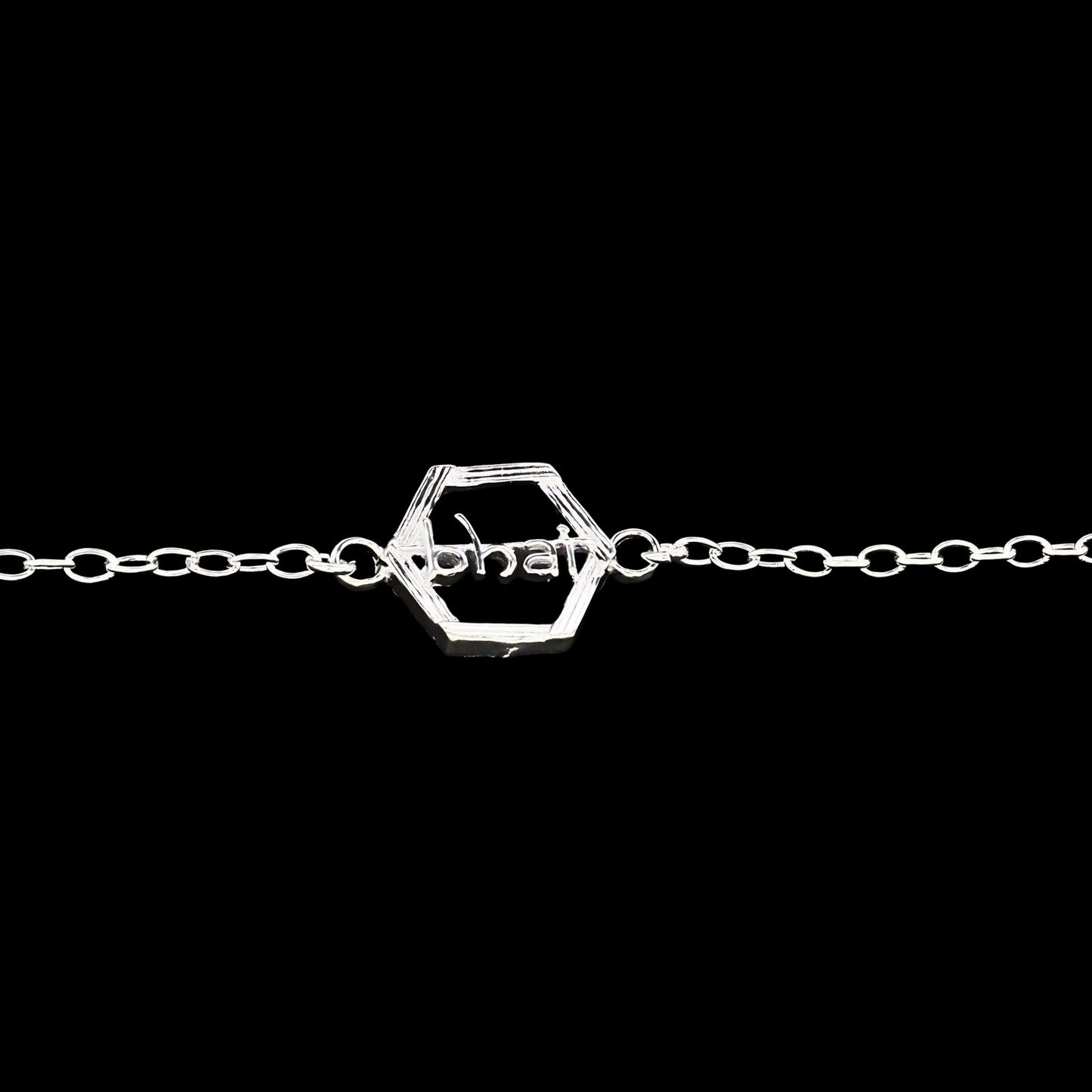 Real Silver Bracelet cable chain style Bhai Rakhi 8"
