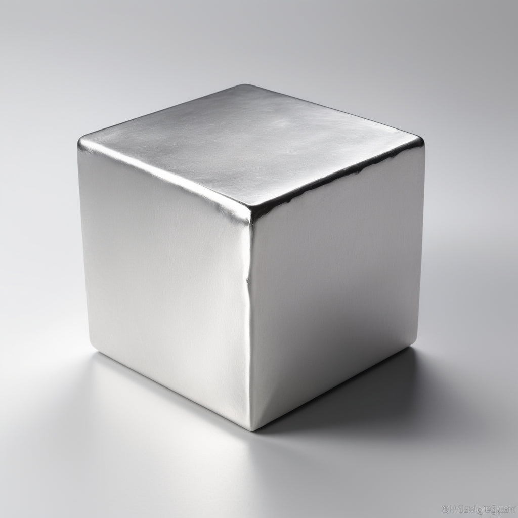 Pure Silver Cube Piece for Astrology and red book remedy