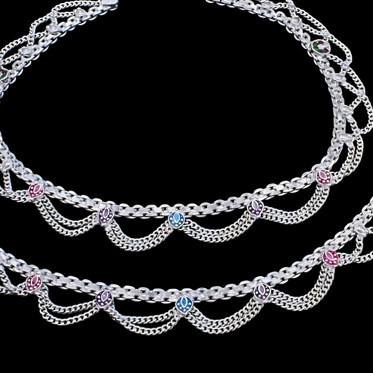Real Silver Jhalar Design Wedding Anklet – Ethnic Payal for Women