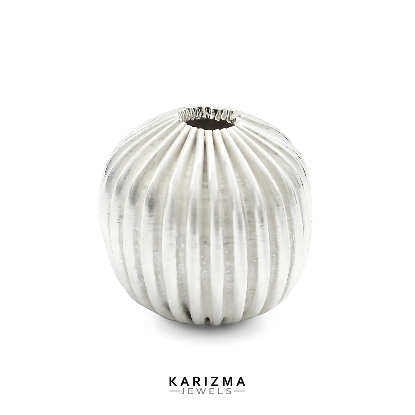 Real Sterling Silver Corrugated Bead for Daily use