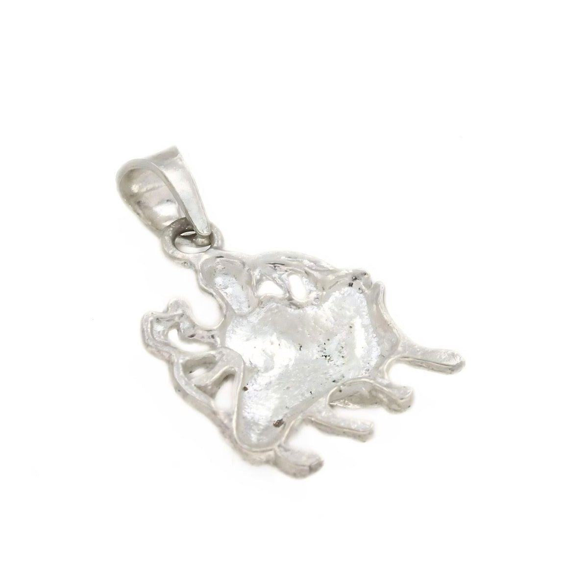 Real Silver Maa Durga Face Charm Pendant – Sacred Religious Jewelry