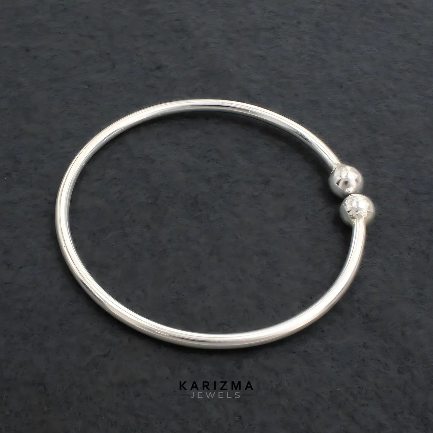 Pure Silver Women Open Cuff Single Bangle Bracelet