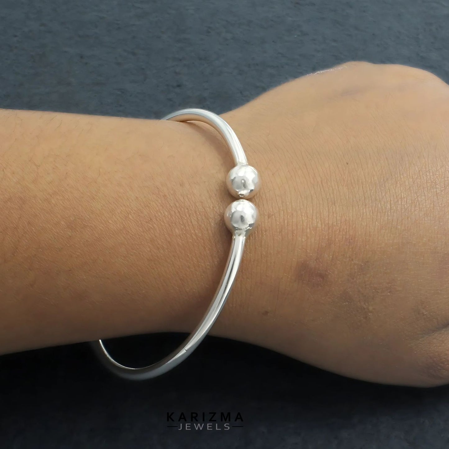 Pure Silver Women Open Cuff Single Bangle Bracelet