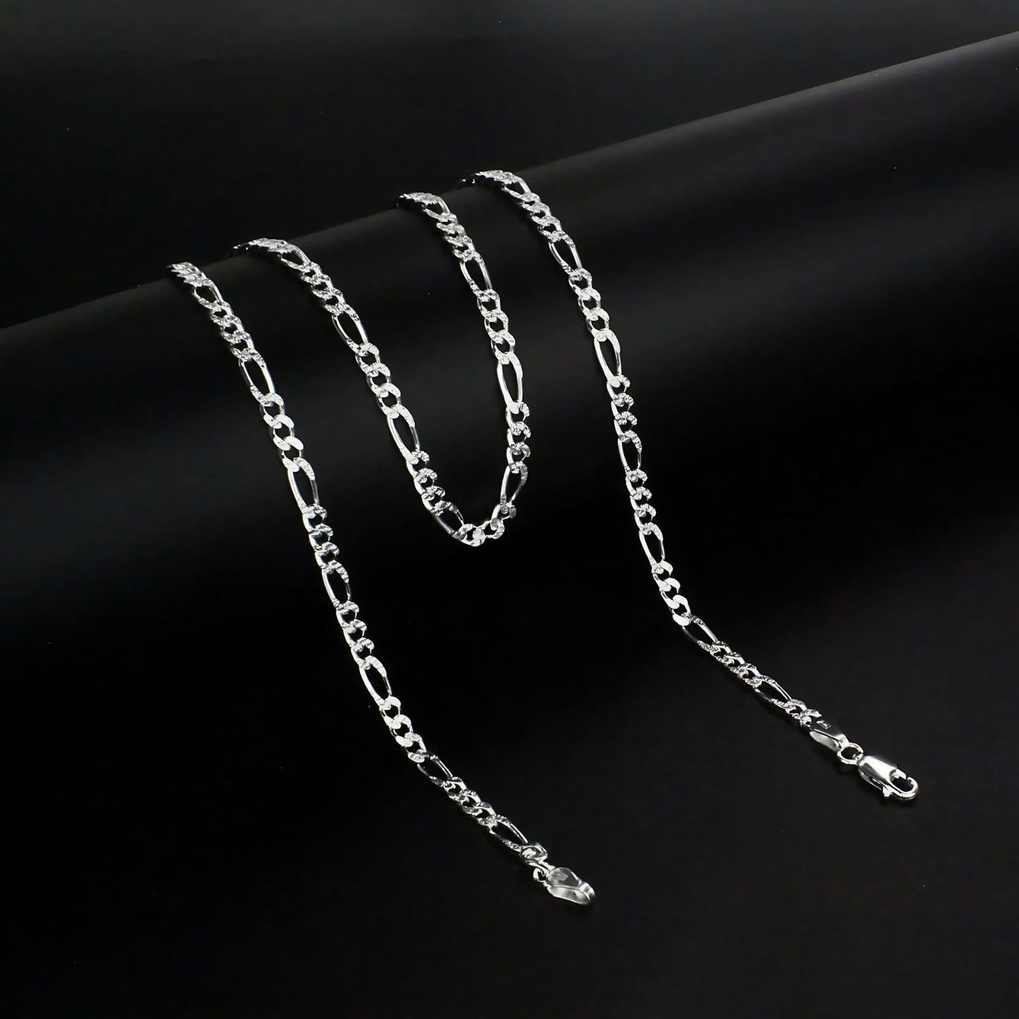 925 Sterling Silver daily wear figaro link Neck chain 20"