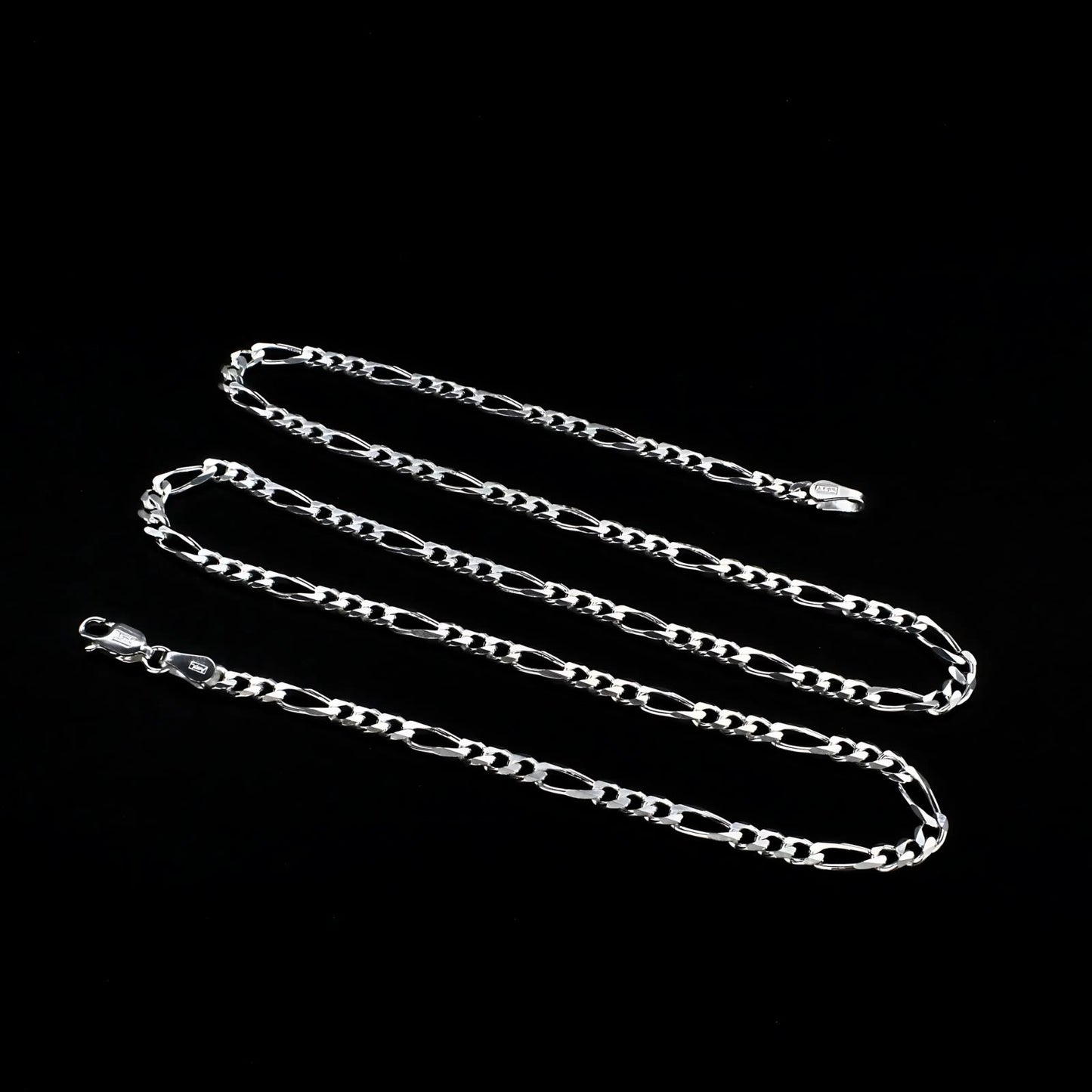 925 Sterling Silver regular wear figaro Neck chain 20"