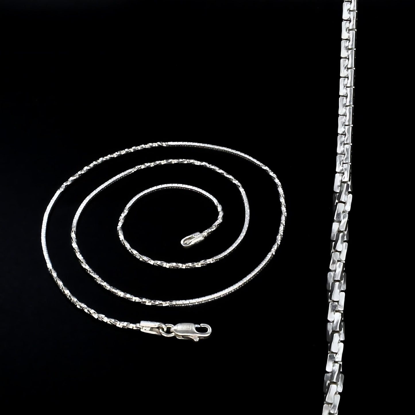 Real Silver women handmade Twisted Neck chain 22.5"