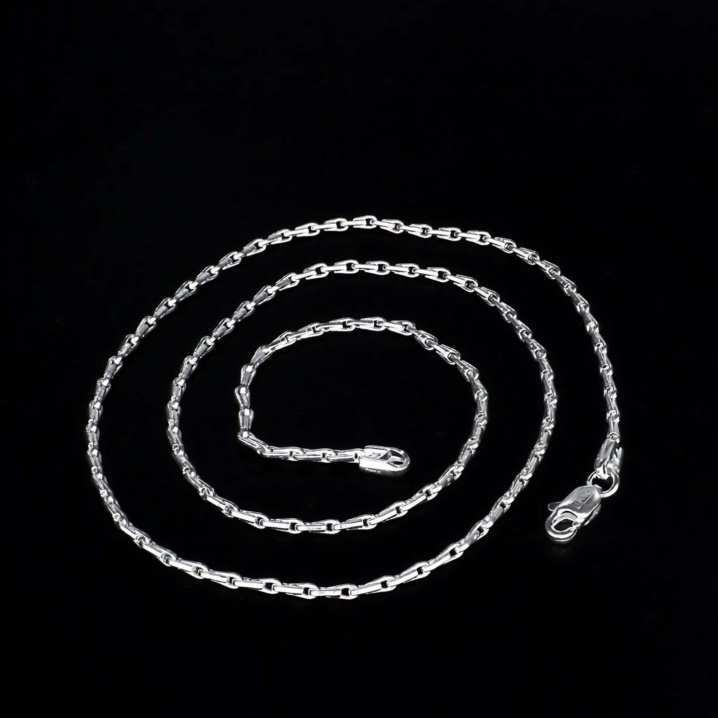 Real Silver rice design Neck chain 22"