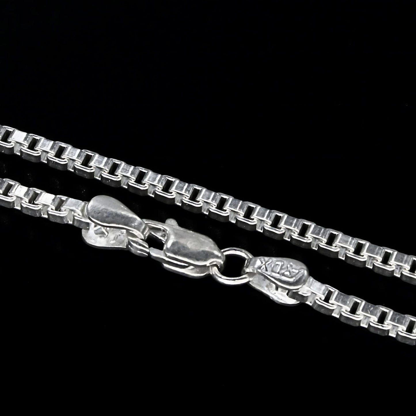 Real Silver handmade Square Box Neck chain