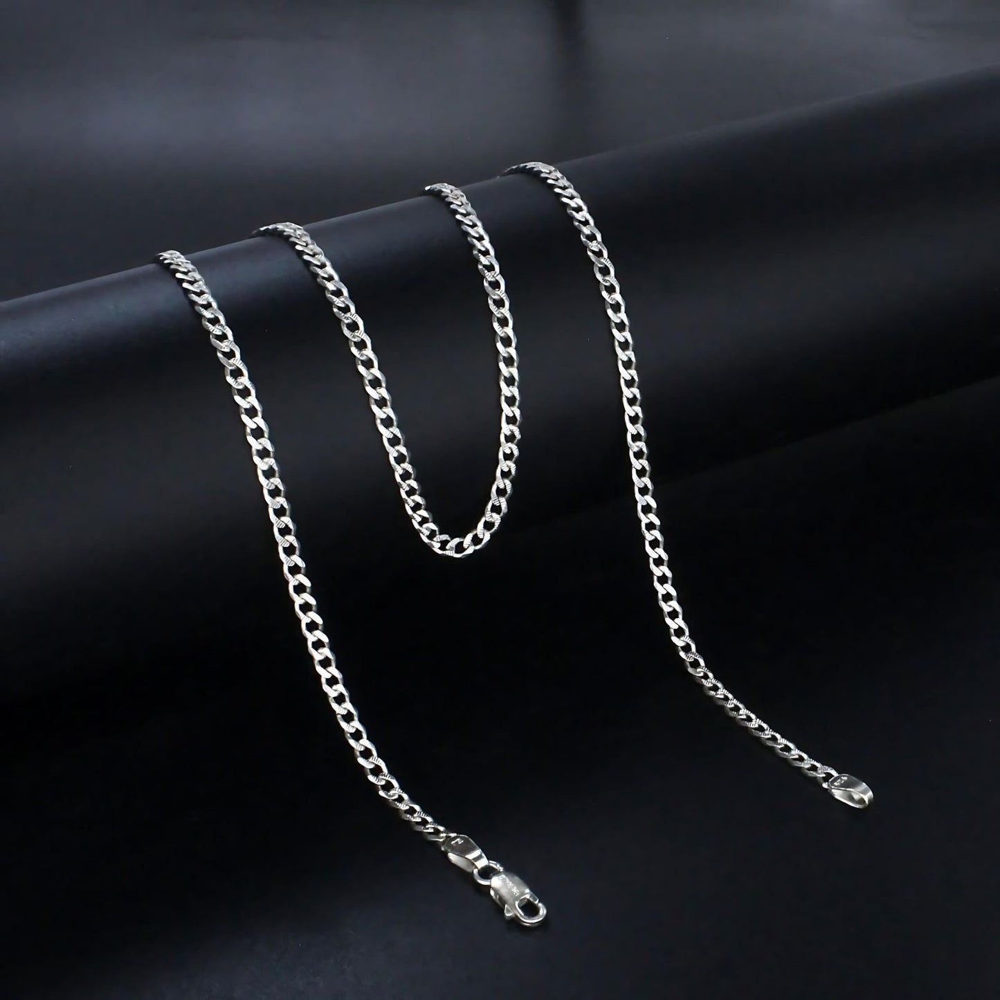 925 Real Sterling Silver Cuban Link Neck chain 20"