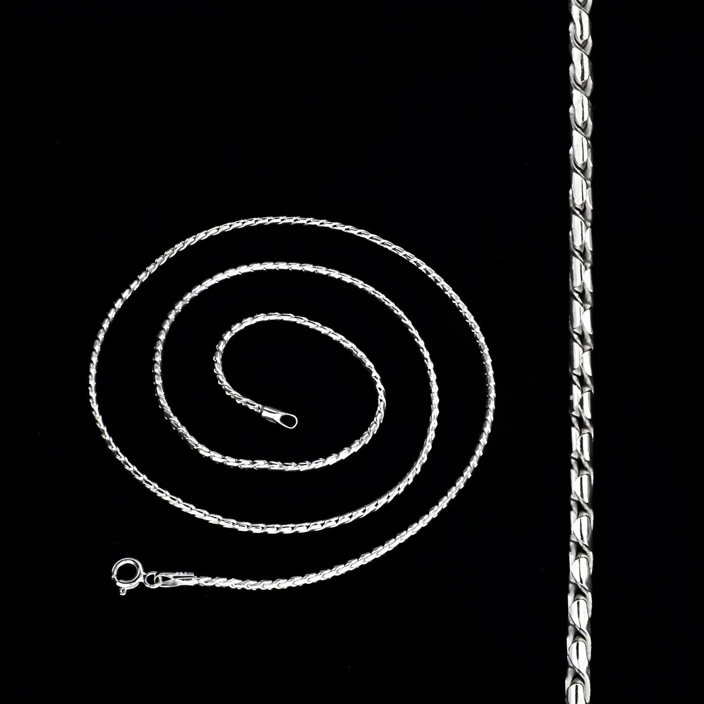 925 Sterling Silver women handmade Neck chain 20"