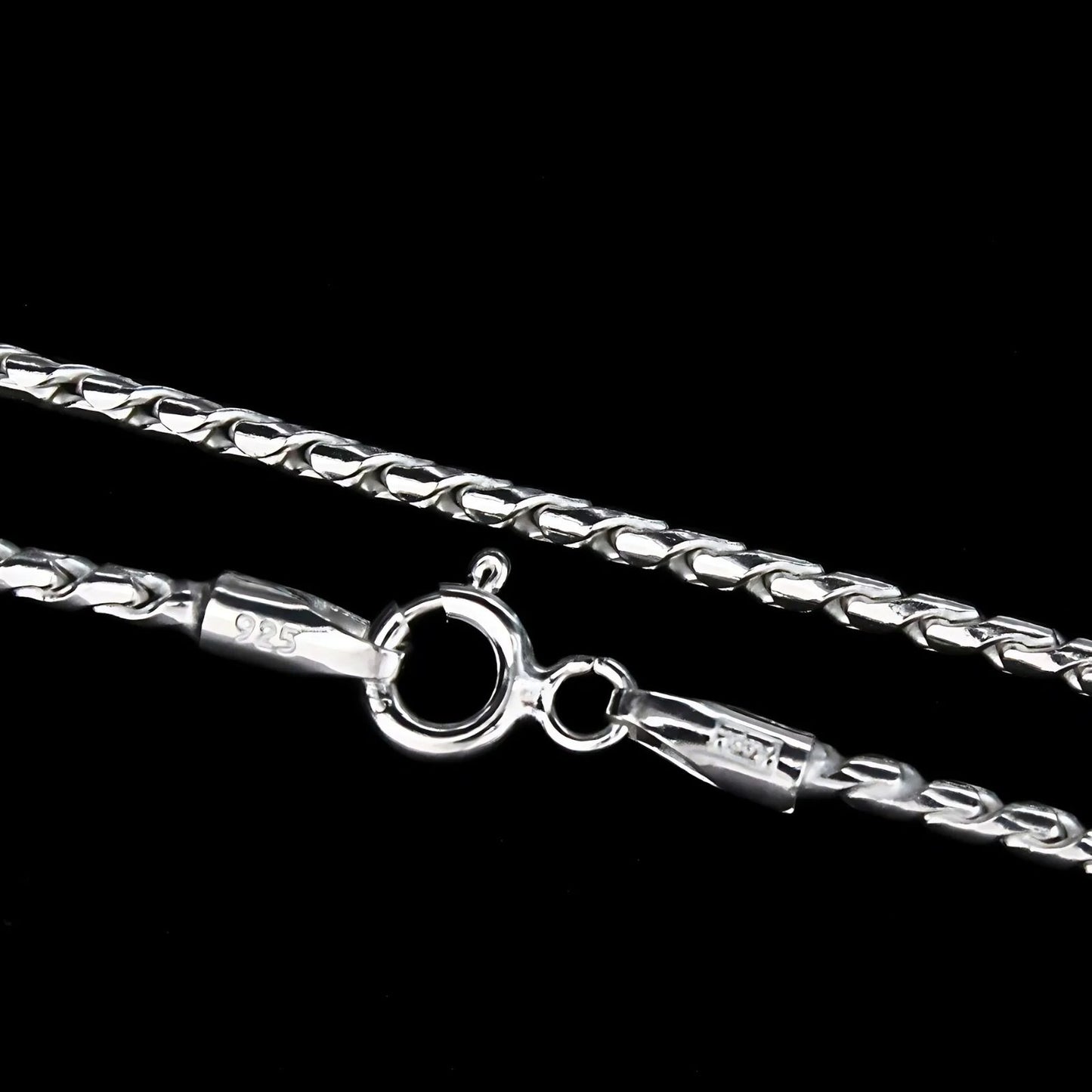 925 Sterling Silver women handmade Neck chain 20"