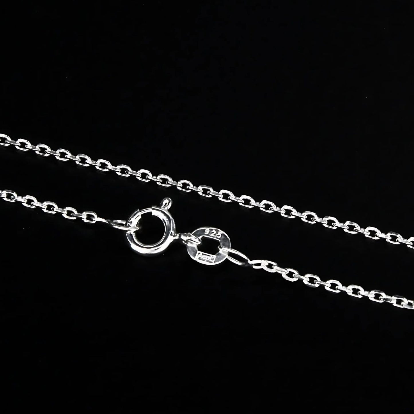 925 Sterling Silver women light weight cable Neck chain 18"