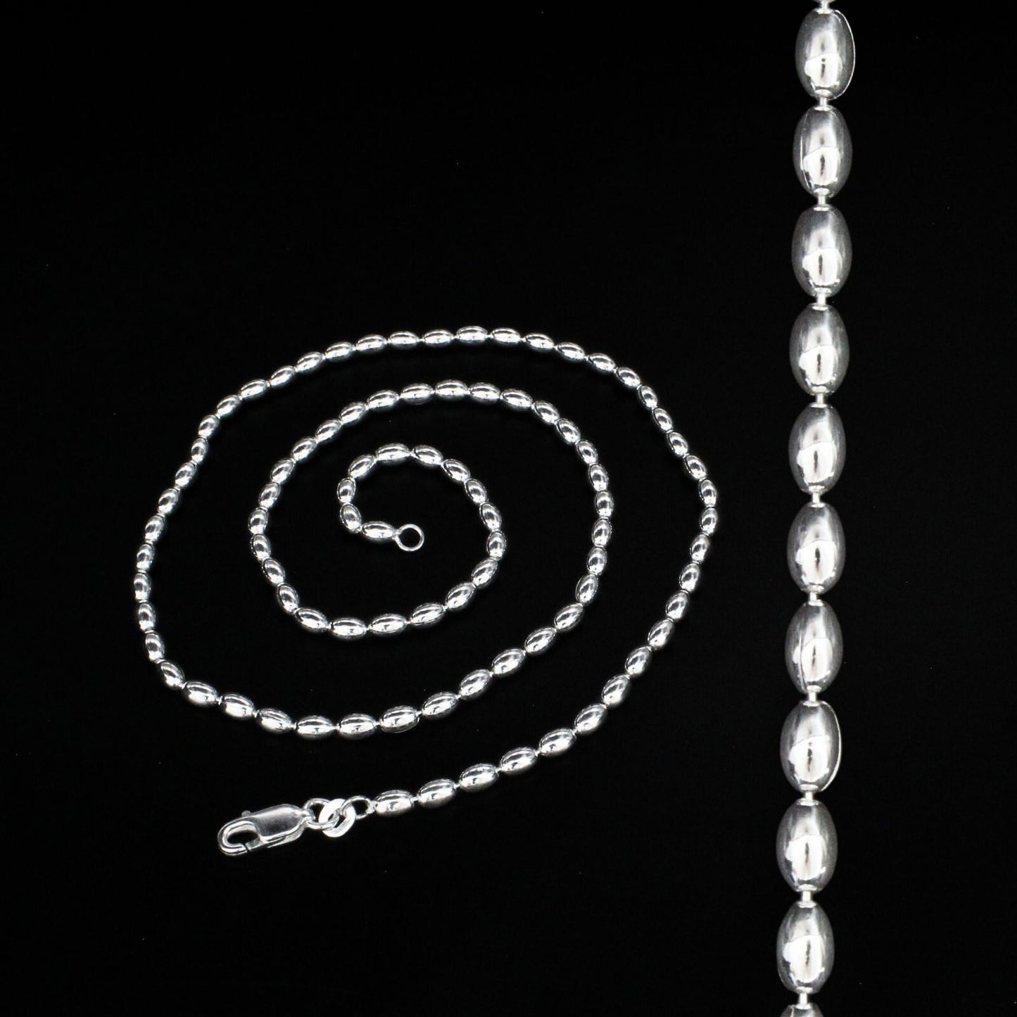 925 Sterling Silver capsule design Neck chain 20"