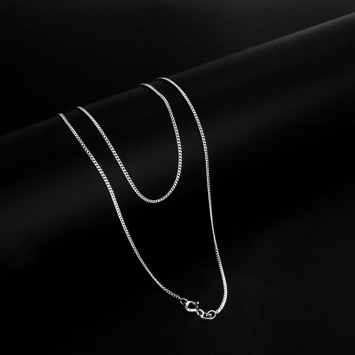 925 Sterling Silver women Curb Neck chain 18"