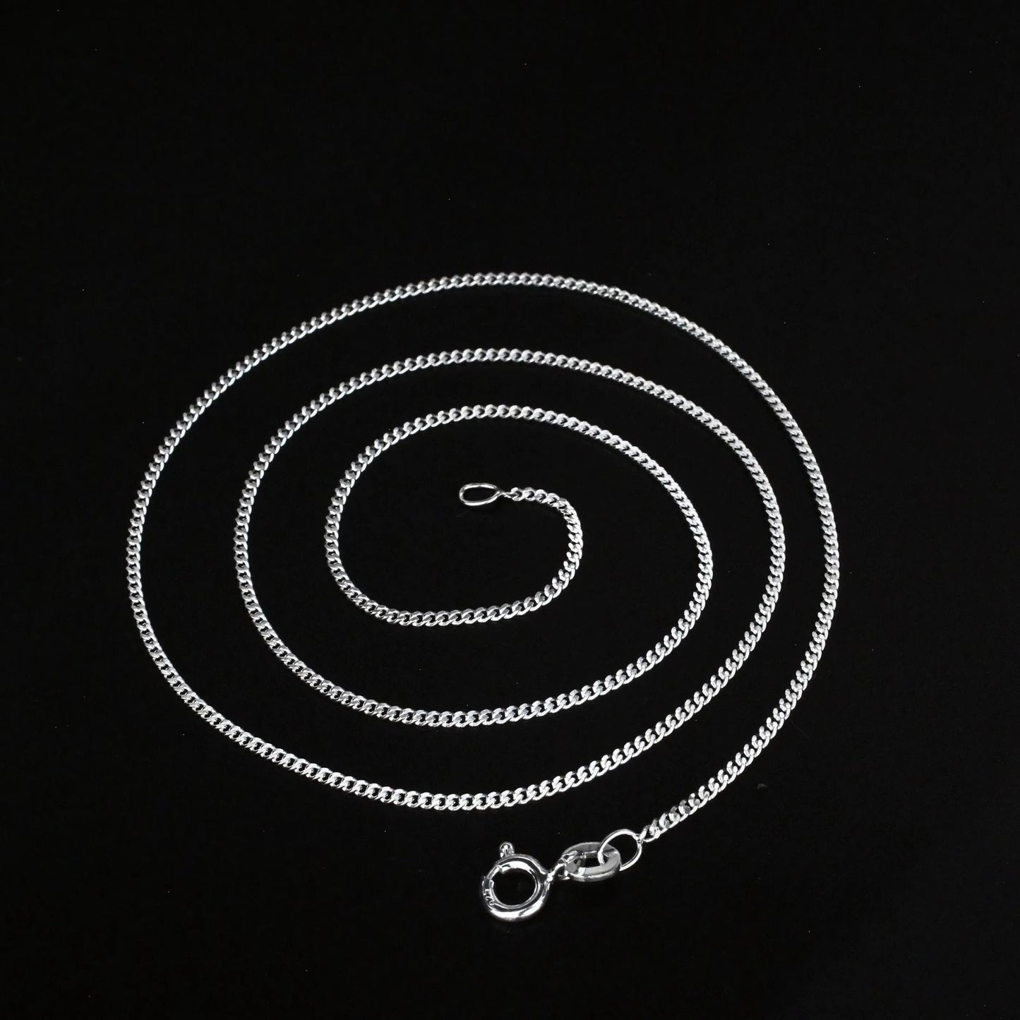 925 Sterling Silver women Curb Neck chain 18"