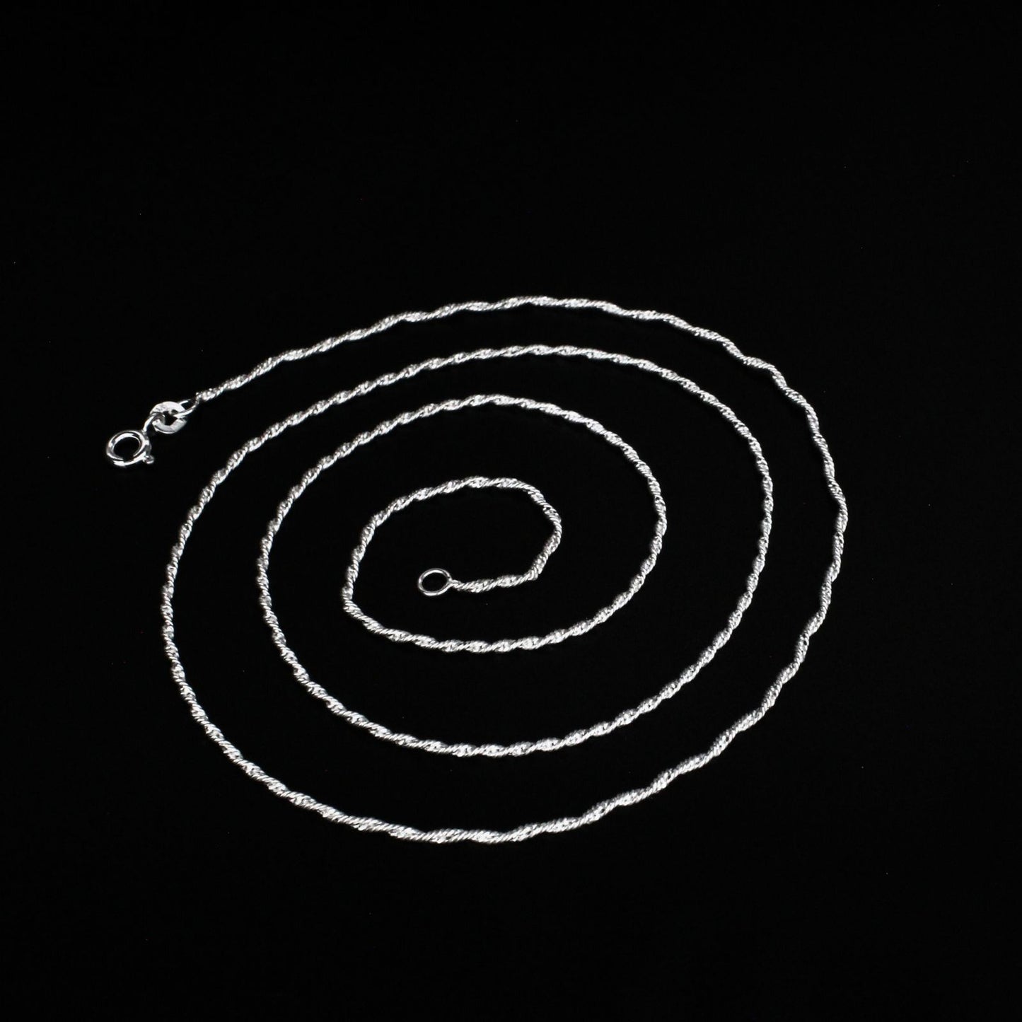 925 Sterling Silver women rope design Neck chain 24"