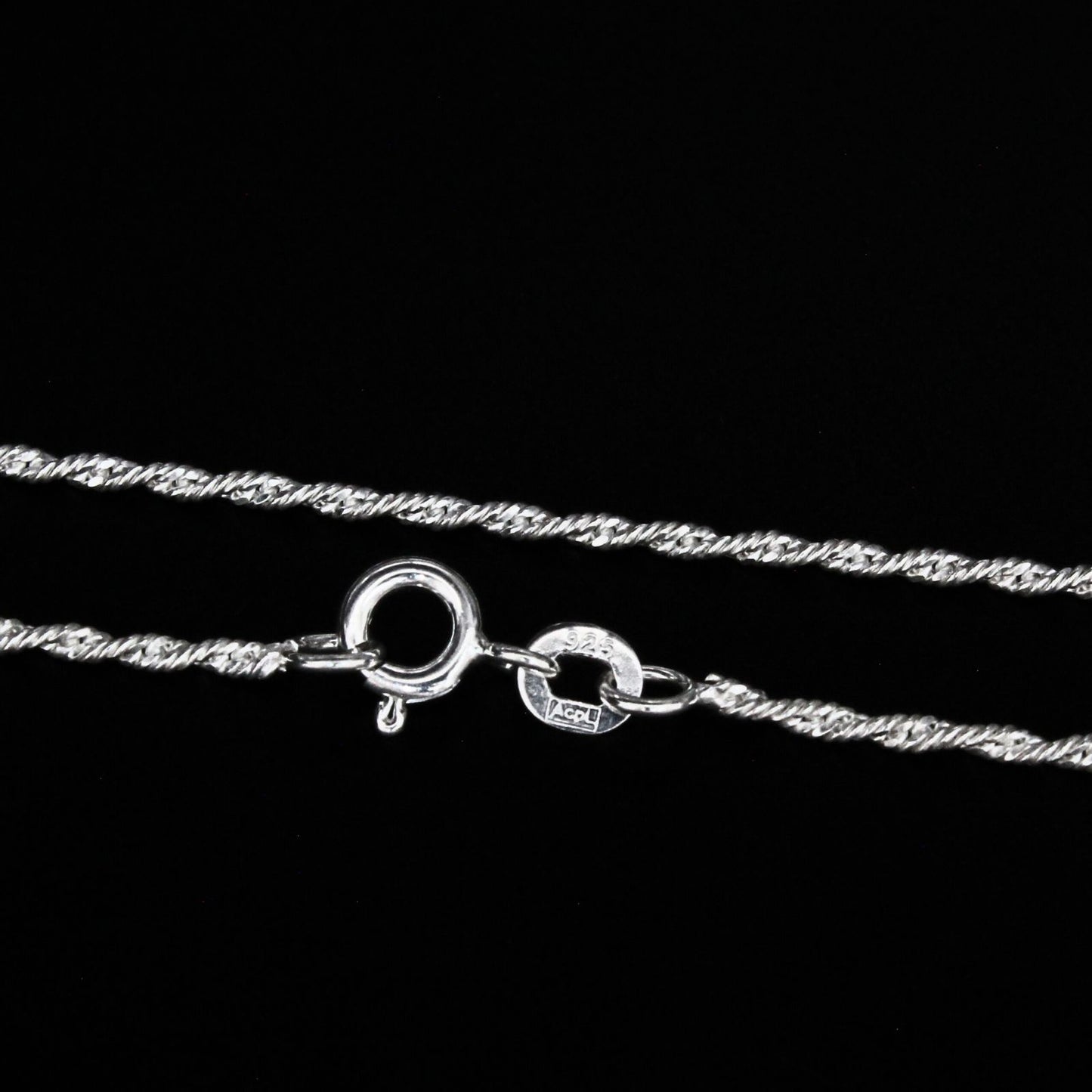 925 Sterling Silver women rope design Neck chain 24"