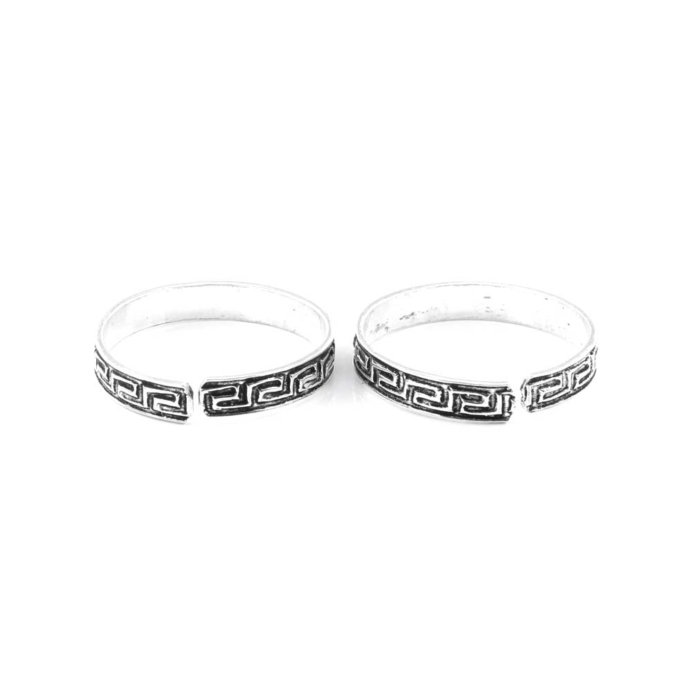 Real Silver Oxidized Toe THUMB Rings Handmade bichia Pair foot ring