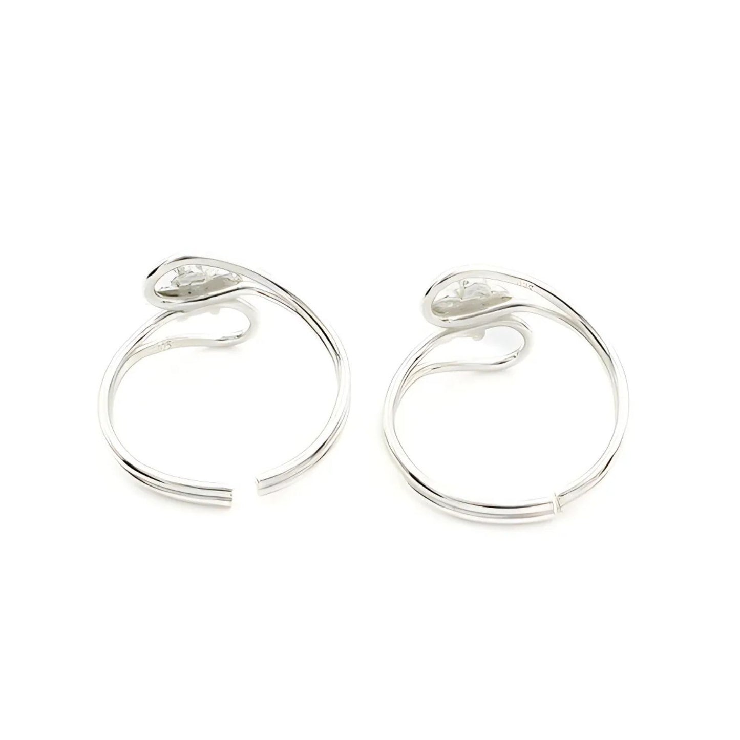 925 Real Sterling Silver women Excellent Turtle Bichiya Toe Ring - Pair