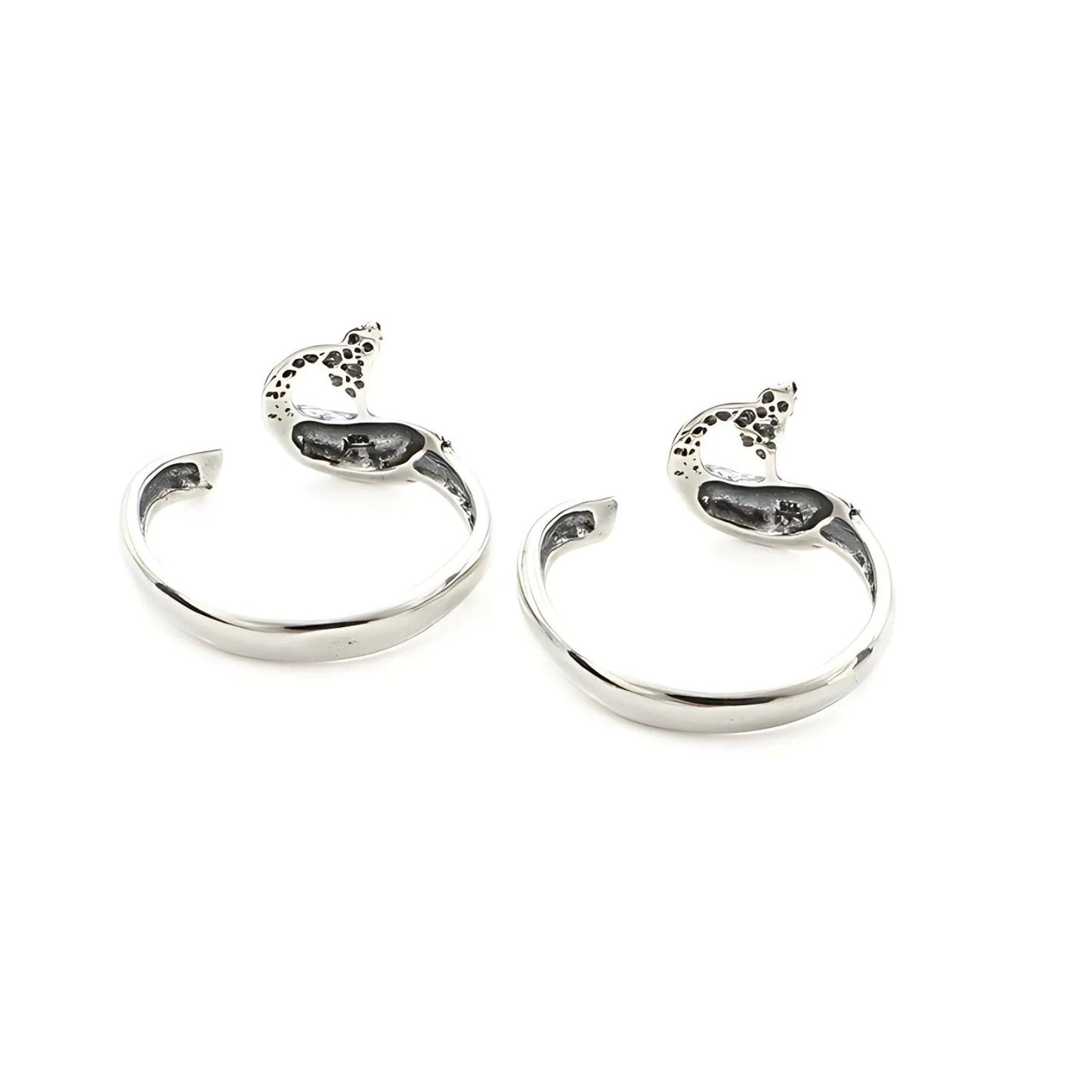 925 Real Sterling Silver women Oxidized Peacock Bichiya Toe Ring - Pair
