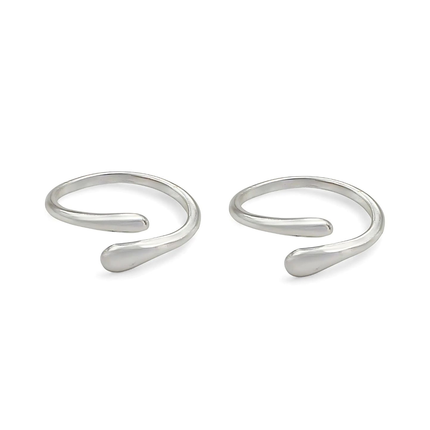 daily wear 925 Real Sterling Silver women Toe Ring - Pair