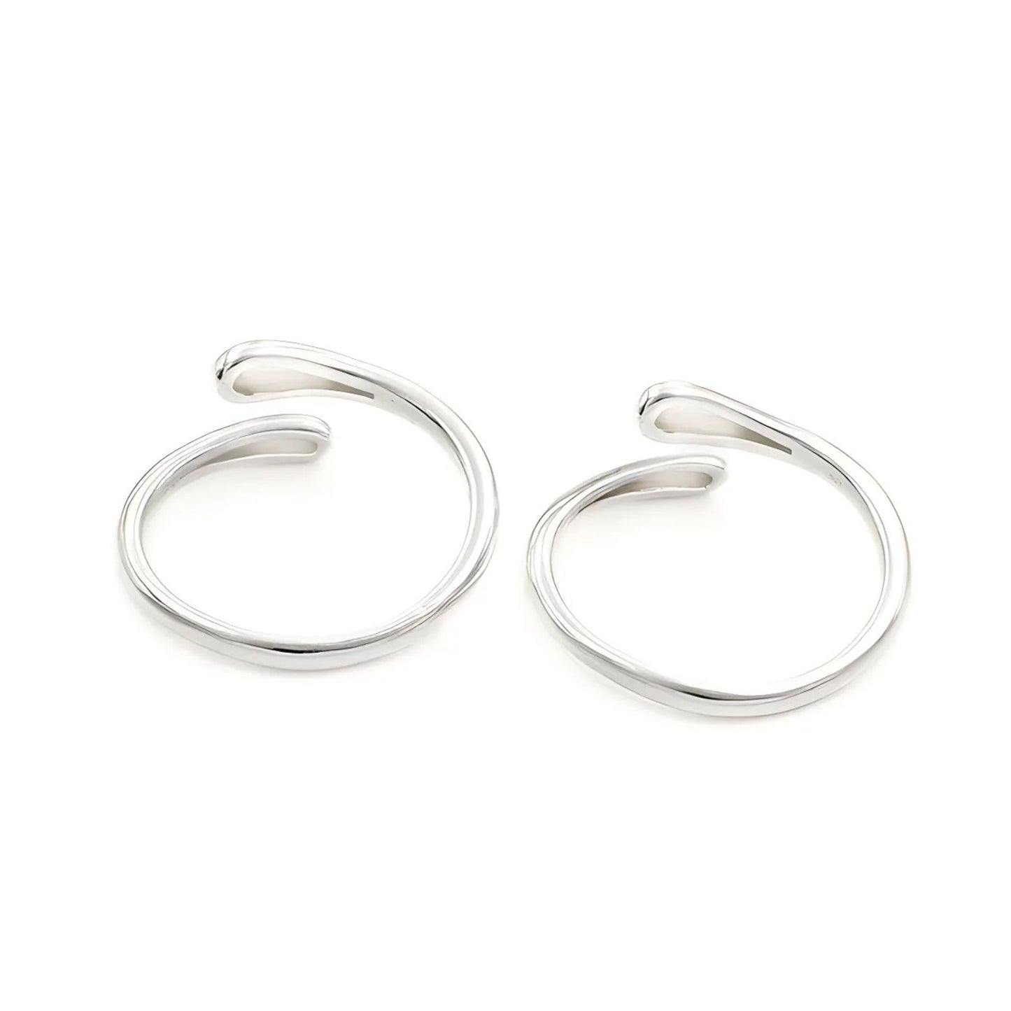 daily wear 925 Real Sterling Silver women Toe Ring - Pair