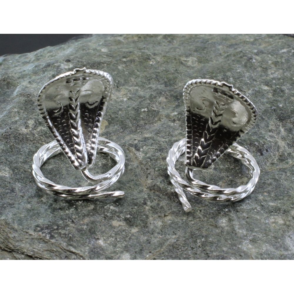 Real Silver Naag Naagin Meditation Pooja Snakes Pair