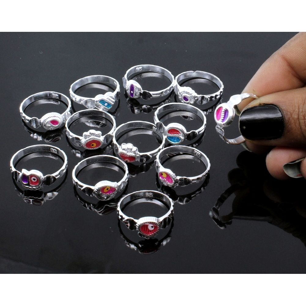 12pc assorted sterling silver rings challa