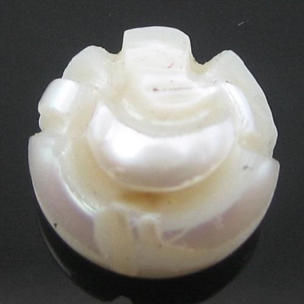 Real Natural Pearl Carved Lord Ganesha