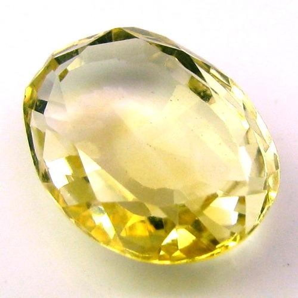 Fine Quality 4.6Ct Natural Yellow Citrine (Sunella) Oval Faceted Gemstone
