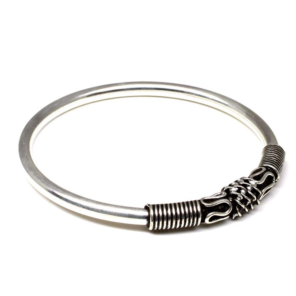 925 Silver Bangle Hollow Kids Bracelet 4.4 Cm