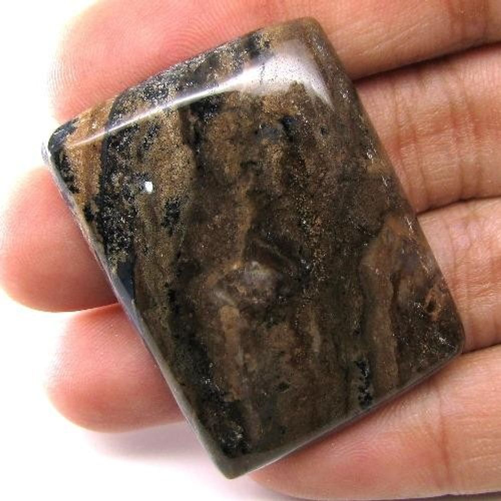Amazing Textures Lustrous 64.9Ct Natural Jasper Rectangle Cabochon Gemstone
